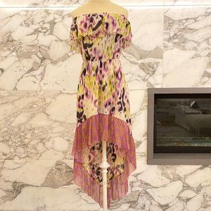 Anthropologie light mesh ruffle sleeveless dress